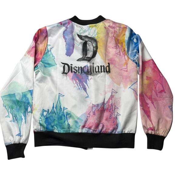 Disneyland Sleeping Beauty Castle Watercolour Windbreaker Jacket Size S - Picture 6 of 9